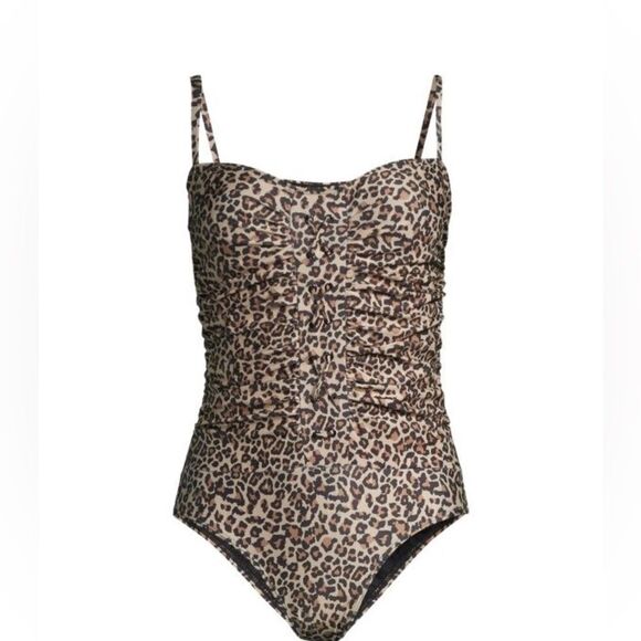 NWT- CATHERINE Malandrino- leopard print one piece- Size XL - Picture 1 of 12